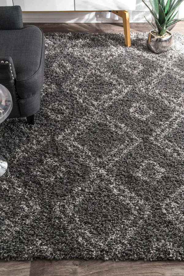 nuLOOM Iola Easy Shag OZSG18B Grey 4& x 6& Area Rug