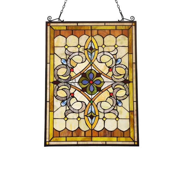 Chloe Lighting Delilah Victorian Tiffany-glass Window Panel 24x22 Tall