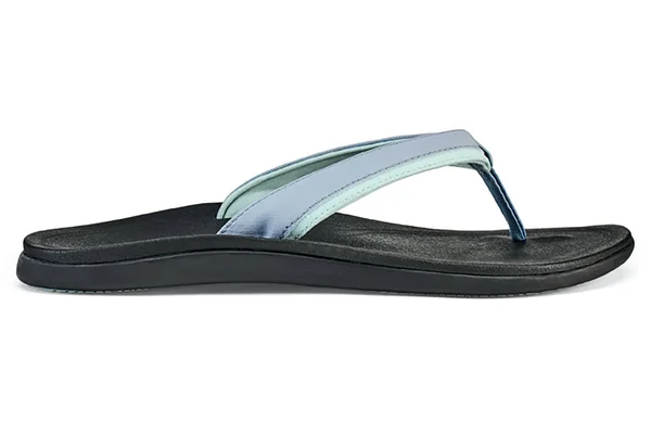 Olukai Punua Women's Beach Sandals Cloud Blue, Black - 5