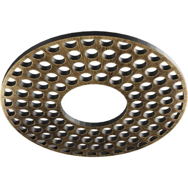 Ekena Millwork CMPP28FFABS 28x22OD x 10 1/8x22ID x 3/4x22P Fink Architectural Grade PVC Pierced Ceiling Medallion, Antiqued Bras