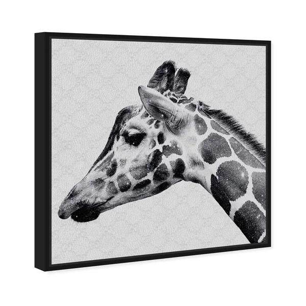 Oliver Gal Fashion and Glam &Glam Noir Giraffe& Zoo and Wild Animals in Silver, 20 x 20 PSGLD, Lord & Taylor