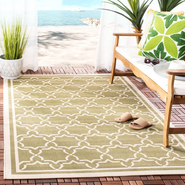 Safavieh Courtyard CY6916-248 4&0x22 x 5&7x22 Red, Bone Area Rug