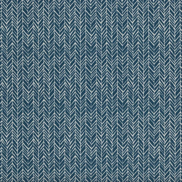 Pillow Perfect Outdoor - Indoor Herringbone Ink Blue Squared Corners Seat Cushion (Set of 2)