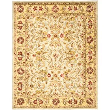 Astoria Grand Carnasheeran Hand-Tufted Wool Light Green/Gold Area Rug, Size: Rectangle 8&3 inch x 11&