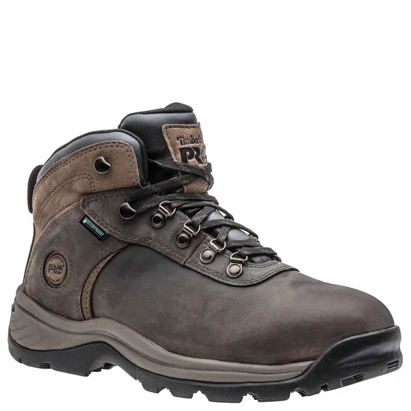 Timberland Pro Men's Flume Steel Toe Waterproof Work Boot, Brown