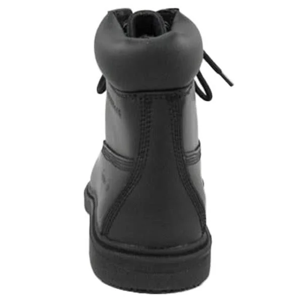 Genuine Grip Men's Slip-Resistant Waterproof Steel Toe Work Boot #7161 Black - Wide Width, Size: 7.5