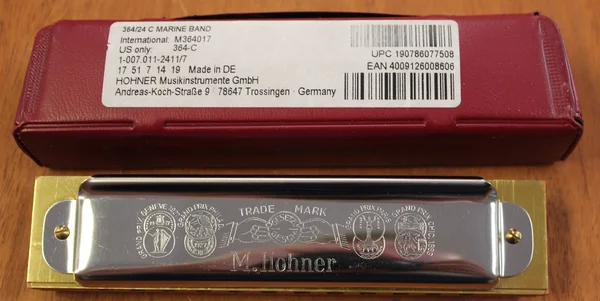 Hohner 364-C Marine Band Harmonica (12 Hole)