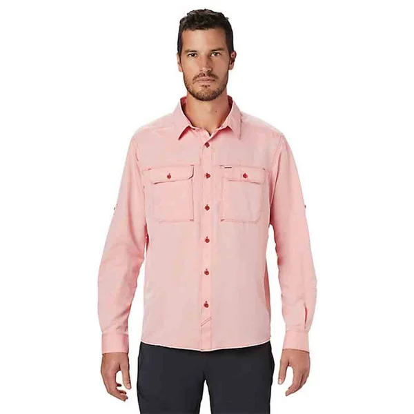 Mountain Hardwear Men's Canyon Long Sleeve Shirt - Size: Medium, Desert Red
