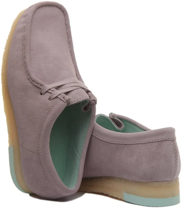 Clarks Originals Wallabee Shoes - Grey Combi UK 12 Adult Mens