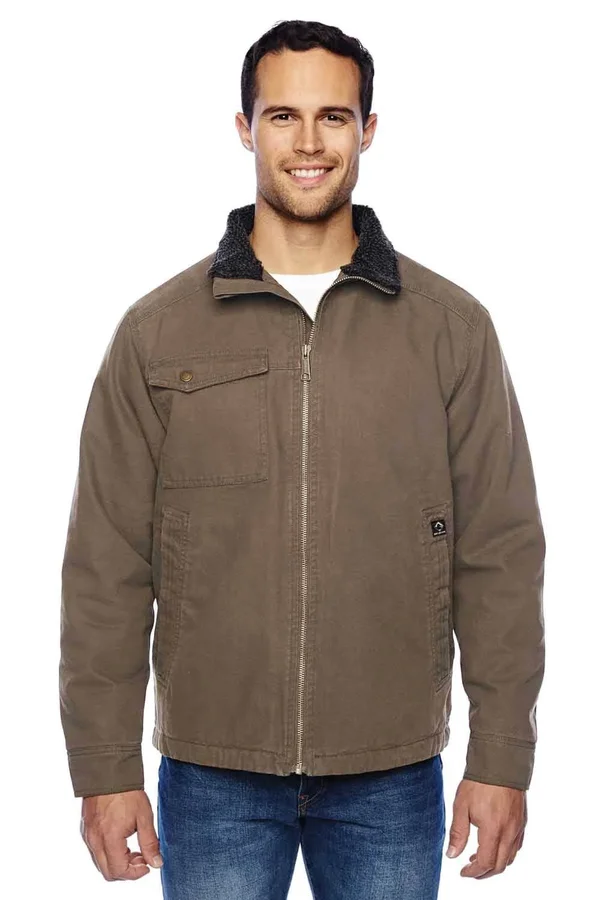 Dri Duck 5037 Endeavor Canyon Cloth Canvas Jacket with Sherpa Lining Field Khaki S