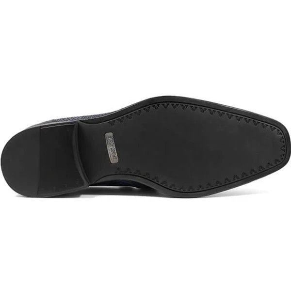 Stacy Adams Men's Pomeroy Moc Toe Bit Slip-On - Ink Blue