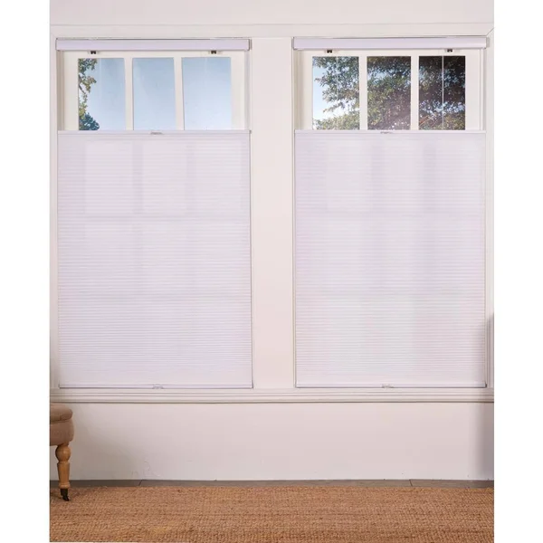 Perfect Lift Window Treatment Cut-to-Width White 1in. Cordless Light Filter Top Down Bottom Up Cellular Shade - 64in. W x 64in.