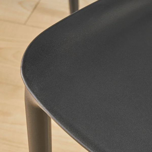 Set of 2 Black Solid Contemporary Dining Chairs 33x22