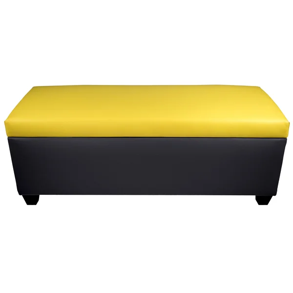 The Sole Secret Retro Dark Grey Vinyl Shoe Storage Bench Red