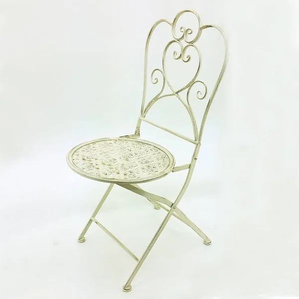 Modern Home Marseille Antiqued Iron 3PC Folding Bistro Set