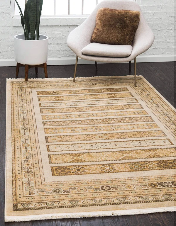 Unique Loom Pasadena Fars Area Rug - 9& x 12& Ivory