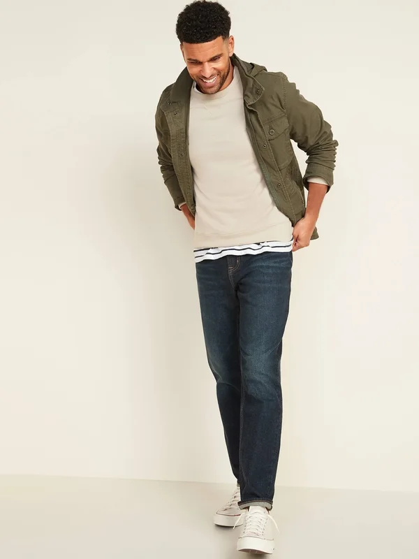 Old Navy Men's Athletic Taper Built-in Flex Dark-Wash Jeans - Dark Wash - Size 38W