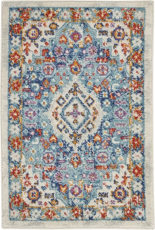 Nourison Passion Ivory/Multi Area Rug, 8& x 10&
