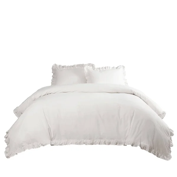 Vue Elements Rona 3 Piece Duvet Set (King - Ivory), 90 x 90