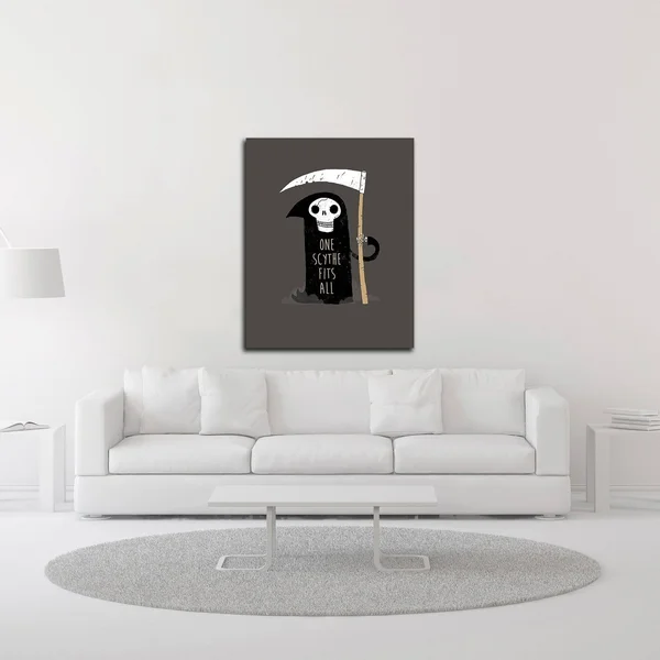 18x22 x 14x22 One Scythe Fits All by Michael Buxton Print on Canvas