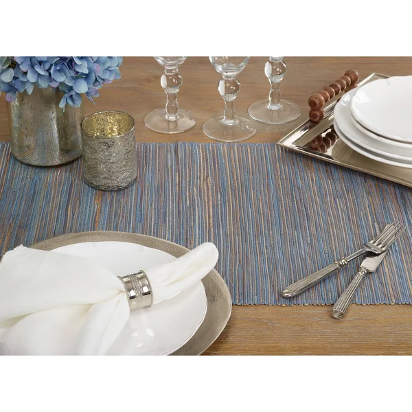 Saro Lifestyle Shimmering Woven Nubby Texture Water Hyacinth Table Runner Rust 14x22x90x22