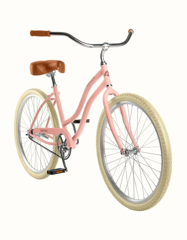 Retrospec Chatham 26x22 Blush Step-Thru Beach Cruiser Bike - Blush - One Size