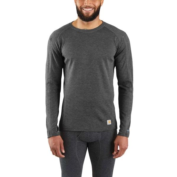 Carhartt Men's Base Force Heavyweight Poly-Wool (No Pocket) Tall - Large - Black Heather