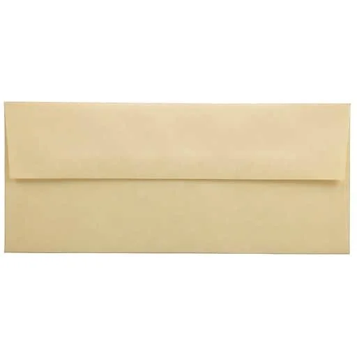 Jam #10 Envelopes - 4.1x9.5, Gold Parchment, 500/Box, Size: 4.125 x 9.5