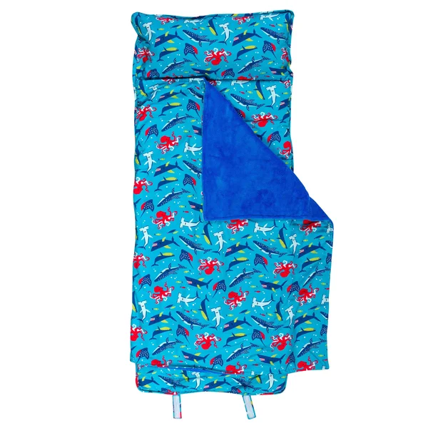 Stephen Joseph All Over Shark Print Nap Mat in Blue