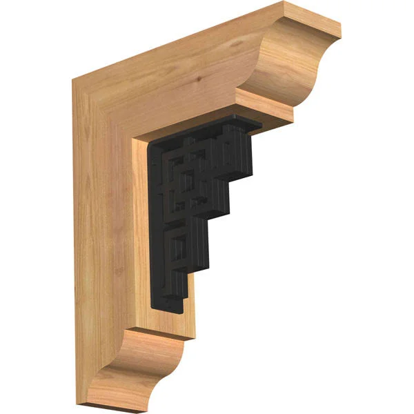 3 1/2 inchw x 13 1/2 inchd x 16 inchh Eris Traditional Ironcrest Smooth BRACKET, Western Red Cedar (2 inchw x 5 1/2 inchd x 8 in