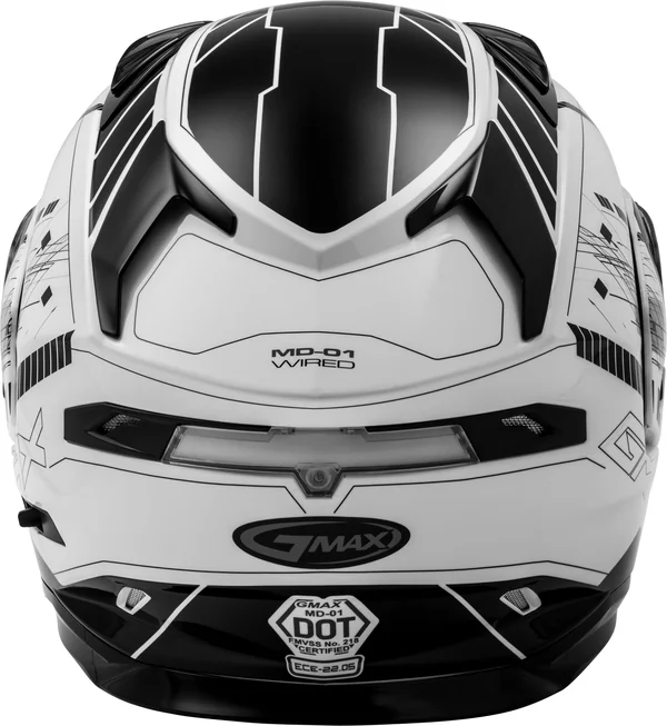 GMAX MD-01S Modular Wired Snow Helmet White/Black 3X