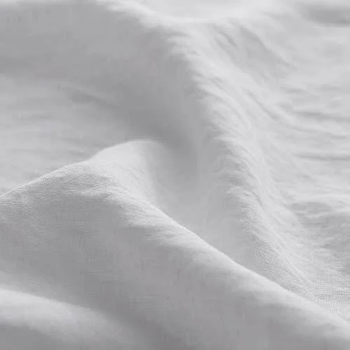 Simpleu0026Opulence 100% Linen Sheet Set Queen Embroidery White (Embroidery White - Queen)