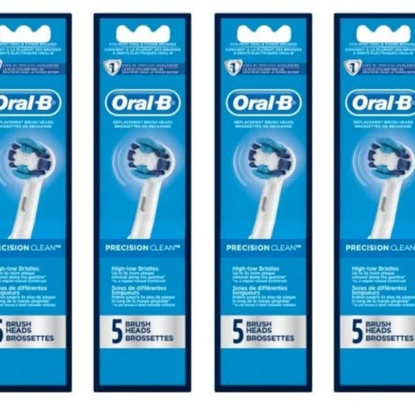 Oral-B Replacement Brush Heads - Precision Clean, 5 Count (Pack of 4)