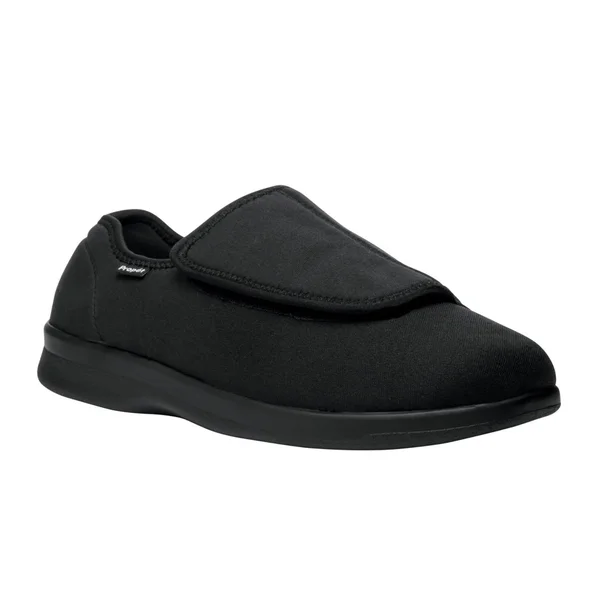 Propet Men's Stretchable Cush &N Foot Slippers - Black, 8.5