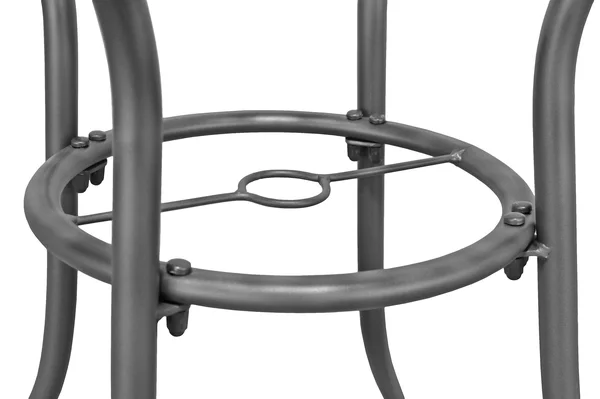 Rio Brands Sienna Metal Gray Round Patio Glass Top Table - 40-Inch