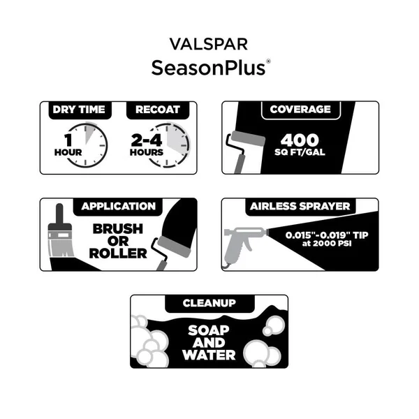 Valspar SeasonPlus Satin Crushed Out 7001-19 Exterior Paint (5-Gallon), 7001-19-636354