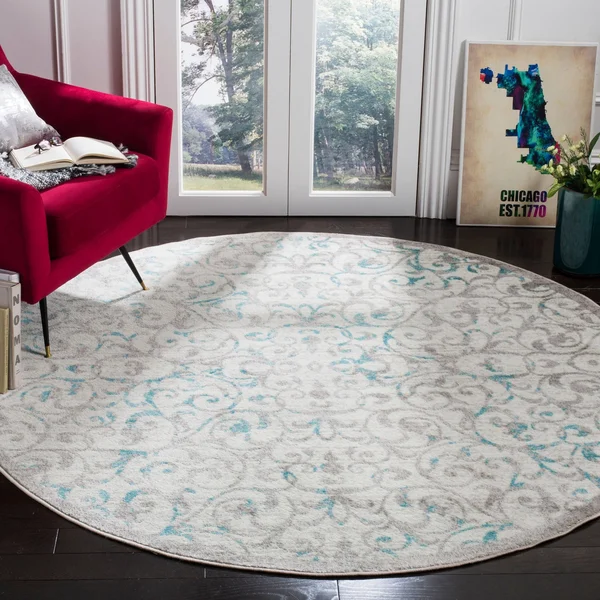 Safavieh Skyler Sky198D 5&1x22 x 7&6x22 Ivory - Blue Area Rug
