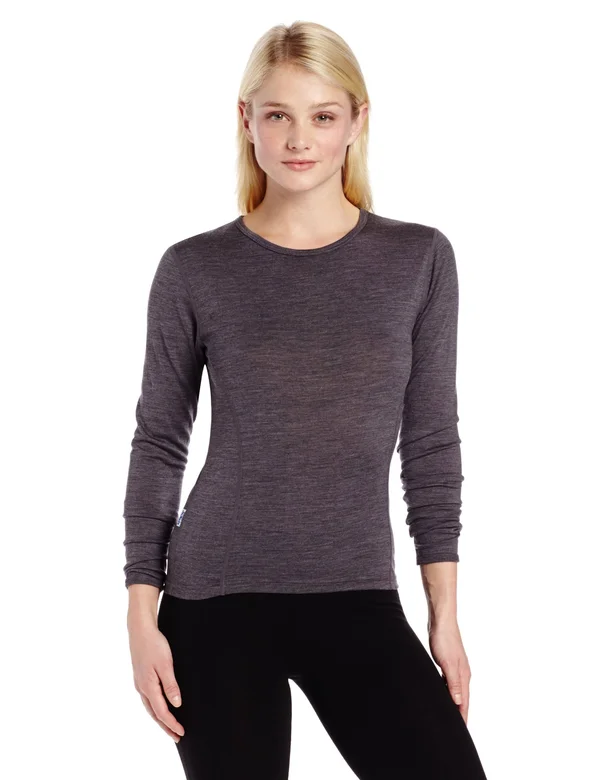 Minus33 Merino Wool Women's Moriah Lightweight Crew, Charcoal, Medium