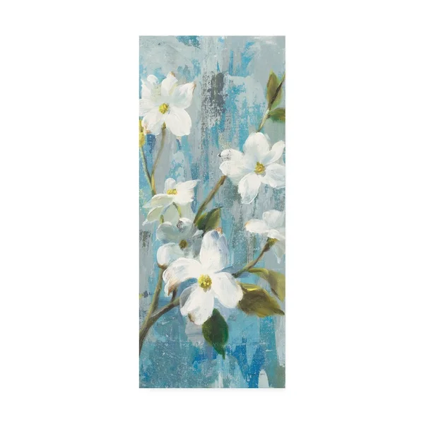 Trademark Fine Art Graceful Magnolia I Crop Painting by Danhui Nai - 14x32