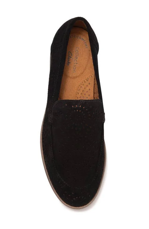 Clarks Womens Trish Calla Black Size 7.5