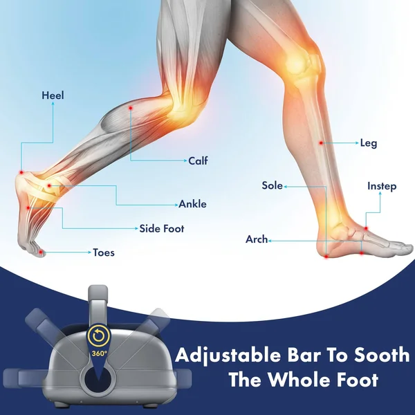 Miko Foot Massager Shiatsu Machine with Multi-Pressure Settings, Vibration, Deep-Kneading, Heat and Wireless Remote- Alleviate D
