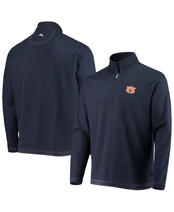 Men's Navy Auburn Tigers Emfielder 2.0 IslandZone Quarter-Zip Jacket - Navy