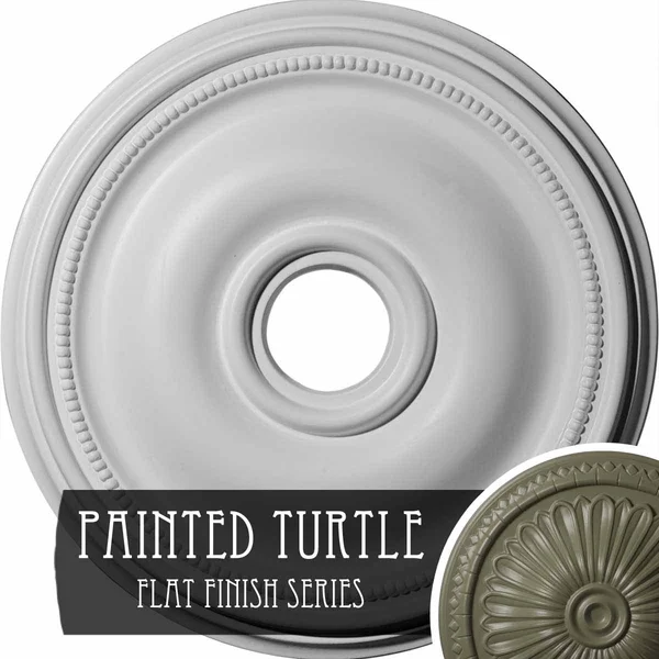 18 1/8x22OD x 3 3/4x22ID x 1 1/8x22P Bradford Ceiling Medallion (Fits Canopies Up to 4 3/8x22), Hand-Painted Painted Turtle