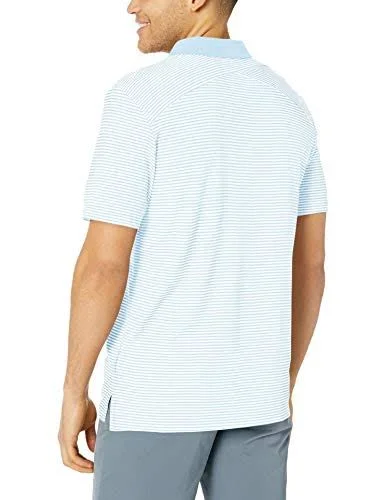 Adidas Climachill Tonal Stripe Polo Glow Blue/White XX-Large