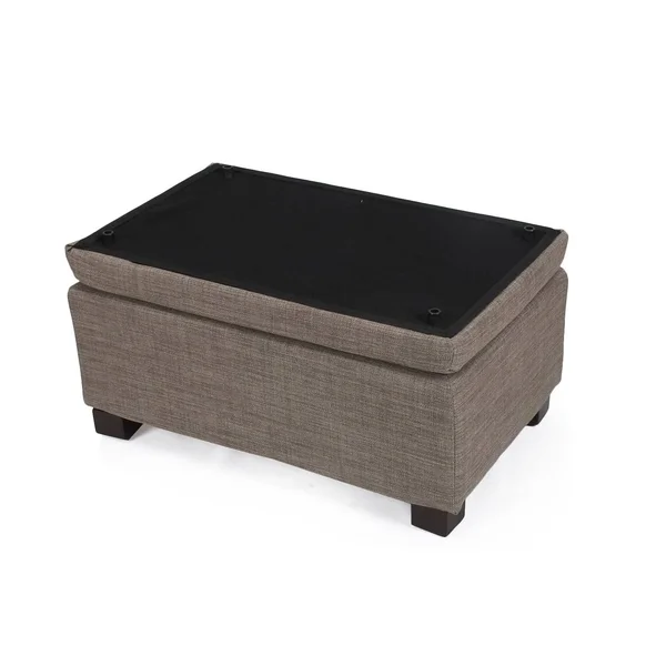 AdecoTrading Home 3 Piece Storage Ottoman Set; Blue