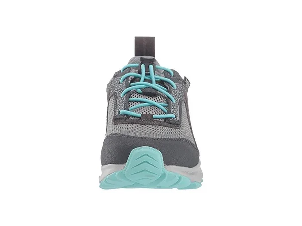 The North Face Juniors& Hedgehog Hiker II Waterproof Shoe - 1 - Blackened Pearl, Aqua Splash