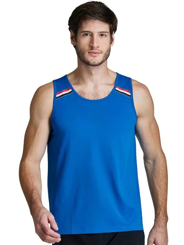 Fourlaps Dash Tank 2.0 Shoulder Stripe Bright Blue, XL
