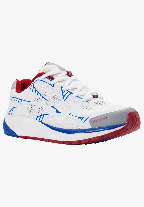 Propet Women's One LT Sneaker - White/Red - Size 12 - Medium