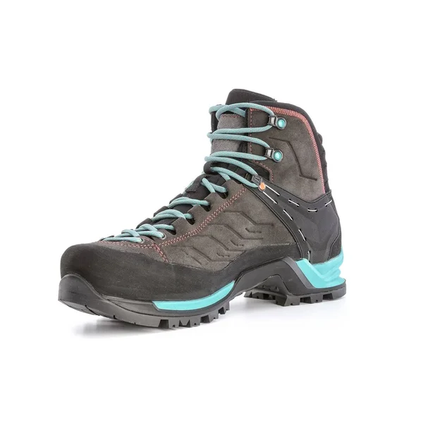 Salewa Women's MTN Trainer Mid GTX Boot - 7.5 - Magnet, Viridian Green