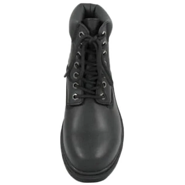 Genuine Grip Men's Slip-Resistant Waterproof Steel Toe Work Boot #7161 Black - Wide Width, Size: 7.5